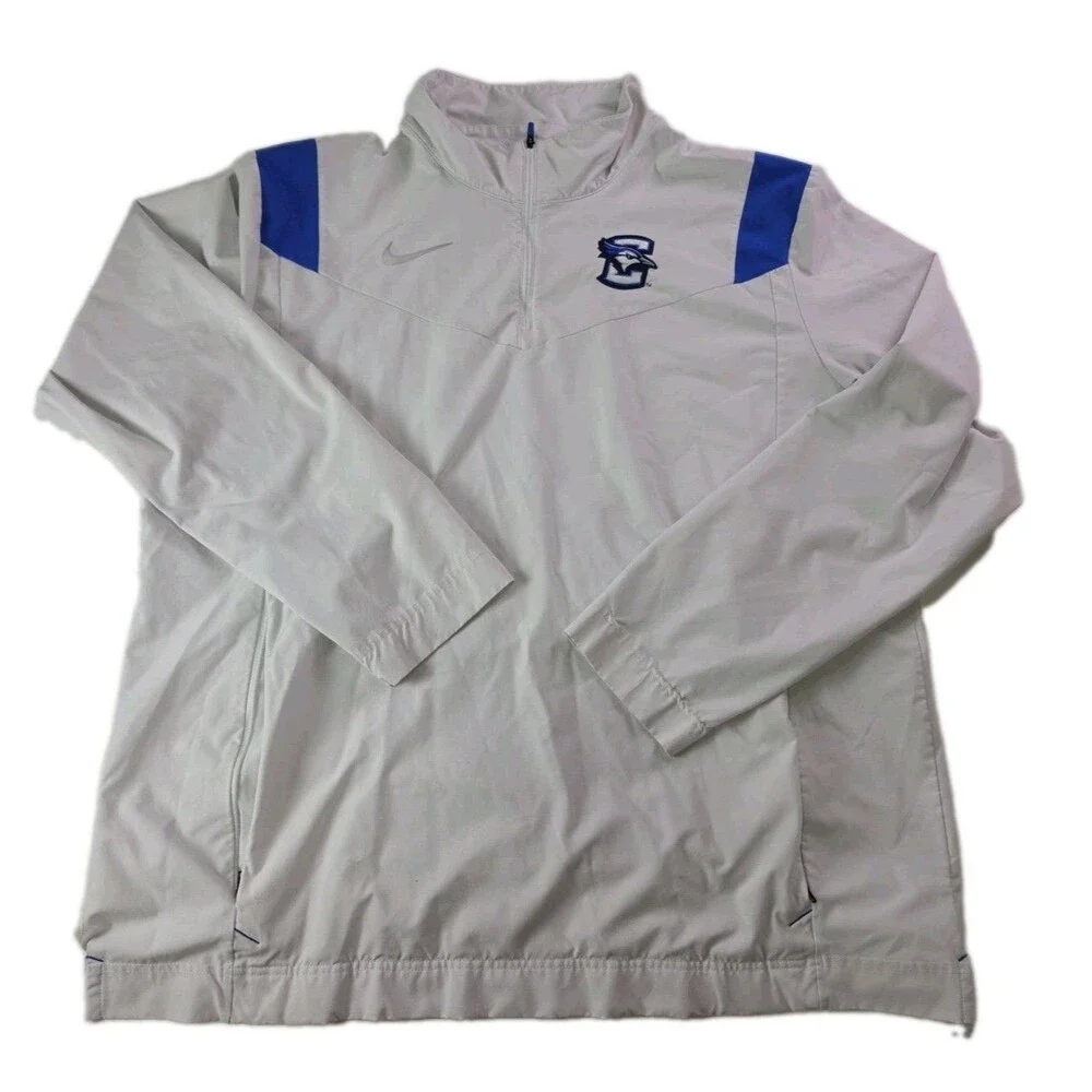 Creighton Blue Jays Nike Check 1/4 Zip Team Pullover XL Whiteout Vented